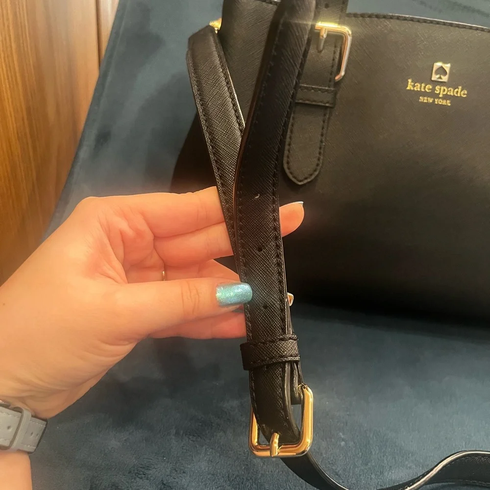 Kate Spade Black Saffiano Leather Medium Satchel